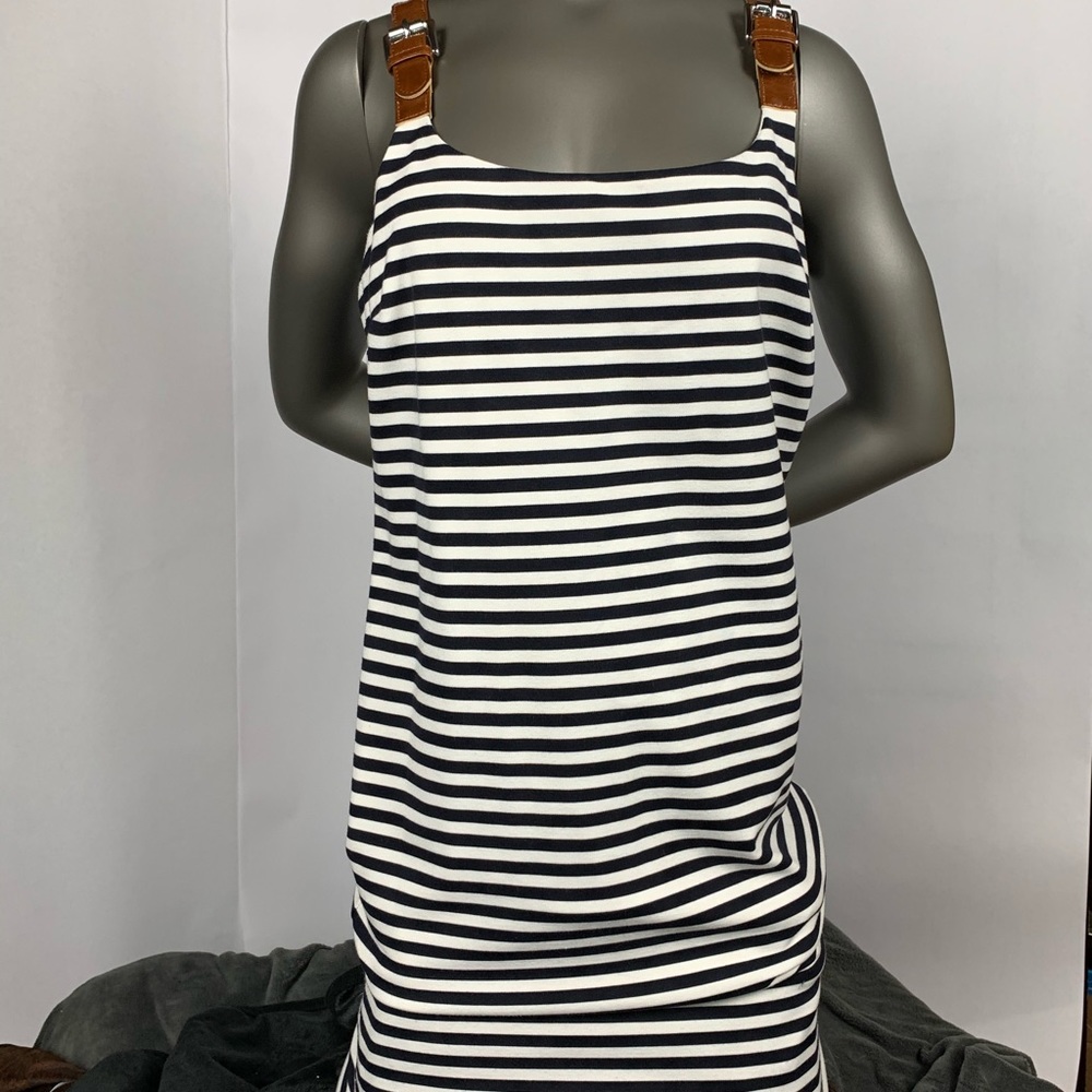 Michael Kors Leather strapped nautical dress
